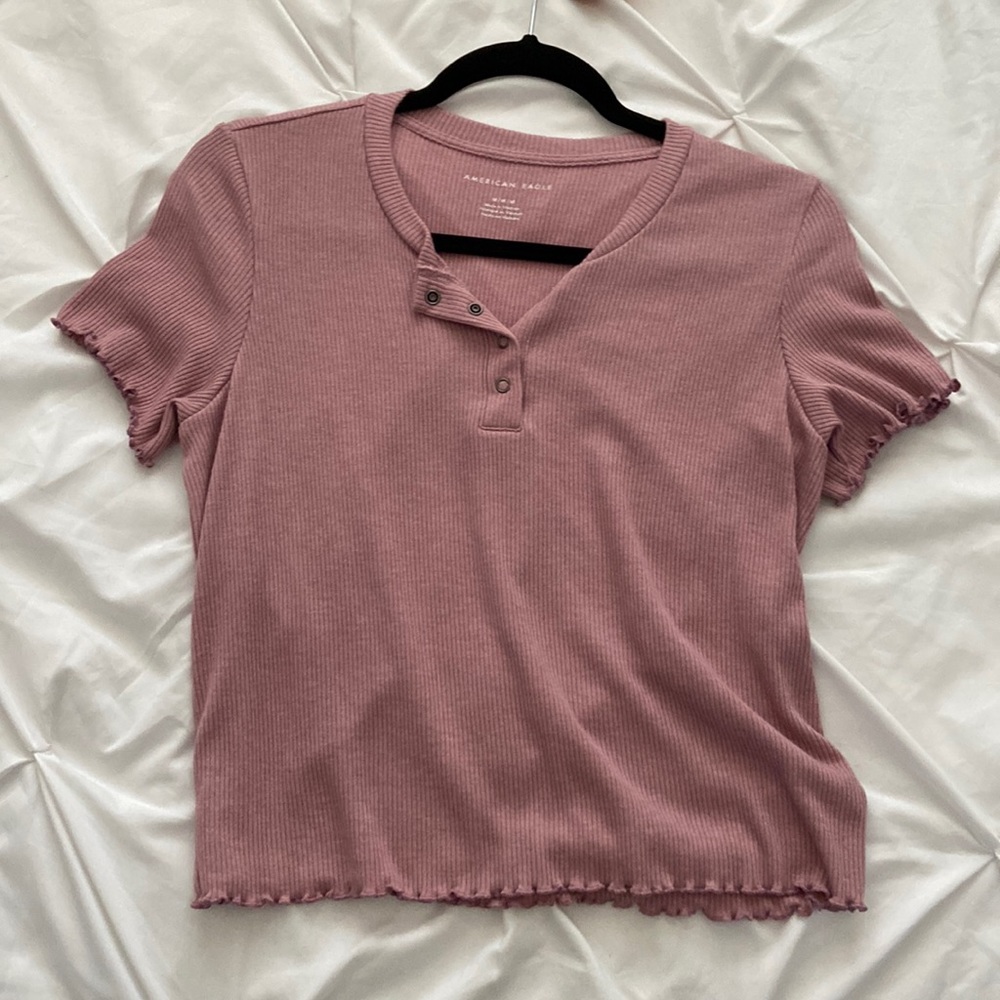 Pink American eagle crop top